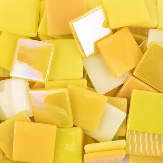 Pâte de Verre 25mm Giallo Mix
