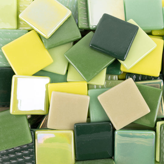 Pâte de Verre 25mm Verde Mix