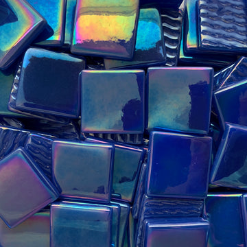 Pâte de Verre Parelmoer 25mm Brilliant Blauw