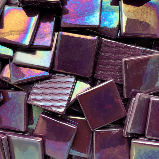 Pâtes De Verre  25mm Raisin Iridescent