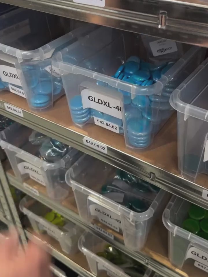 Billes de Verre XL 30-36mm Turquoise Irisée