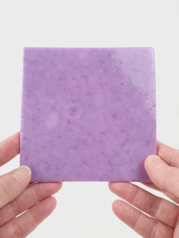 Video showing Morasutti Smalti mosaic tile – purple – 11.5 x 11.5 cm, rotated to show full tile