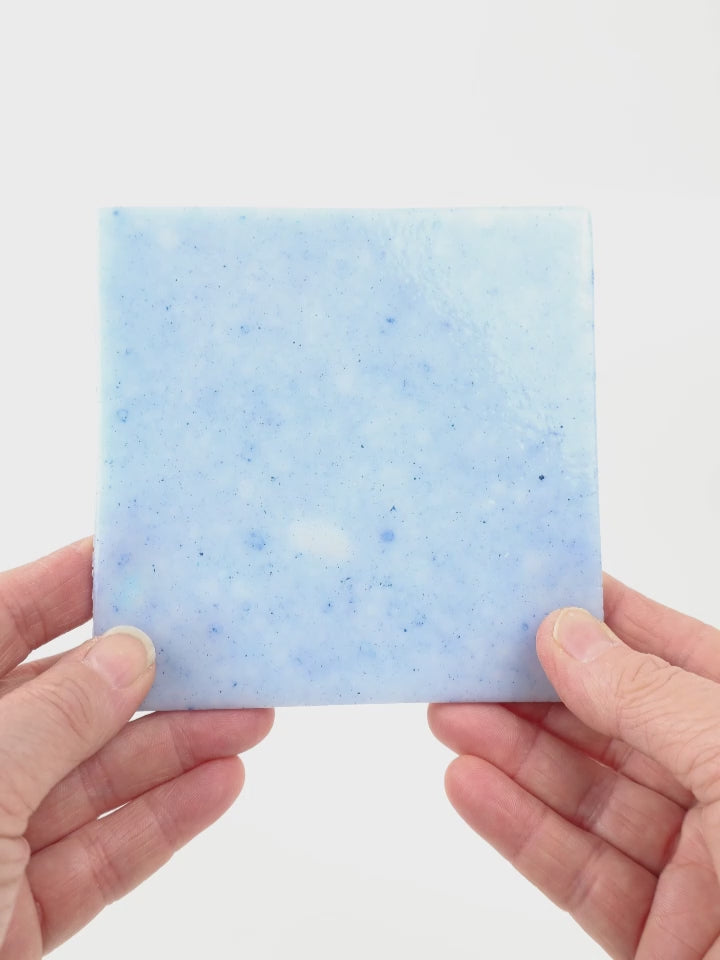 Video showing Morasutti Smalti mosaic tile – blue – 11.5 x 11.5 cm, rotated to show full tile