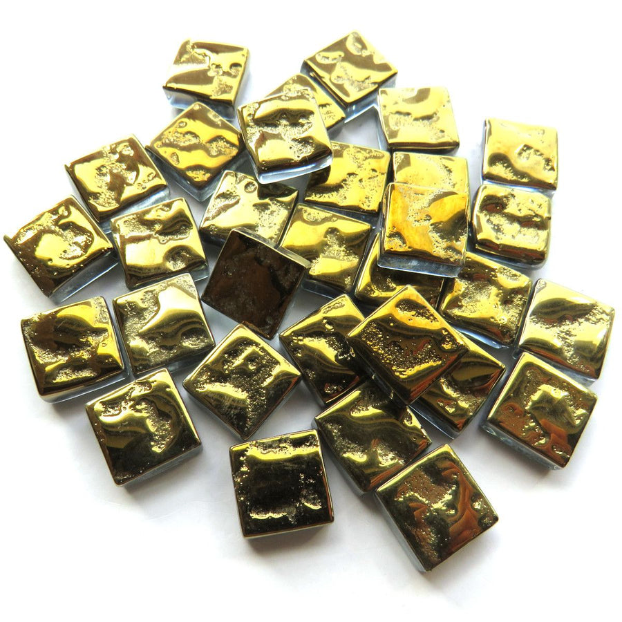 Specchio Mosaico di Vetro 10mm Oro Testura
