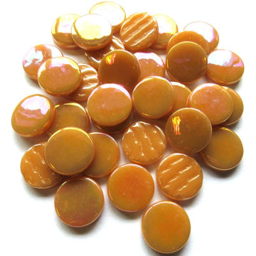 Glas-Pastillen Perle 18mm  Karamell 