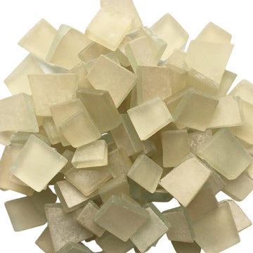 Verre Mosaique - glass mosaic -Glasmosaik-glasmozaïek-Beachglass Ivoor - mosaicshop