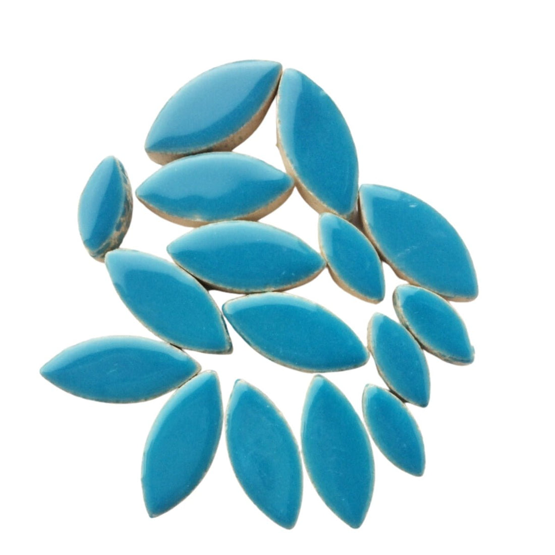 Verre Mosaique - glass mosaic -Glasmosaik-glasmozaïek-Bloemblaadjes Blauw - mosaicshop