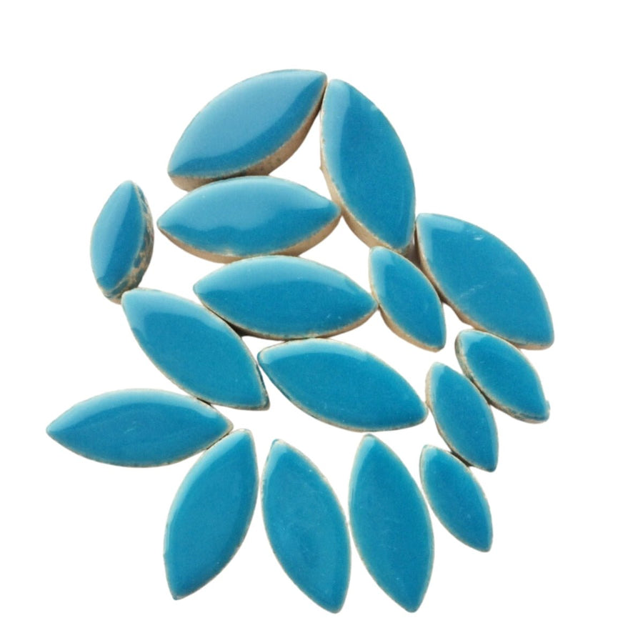 Verre Mosaique - glass mosaic -Glasmosaik-glasmozaïek-Bloemblaadjes Blauw - mosaicshop