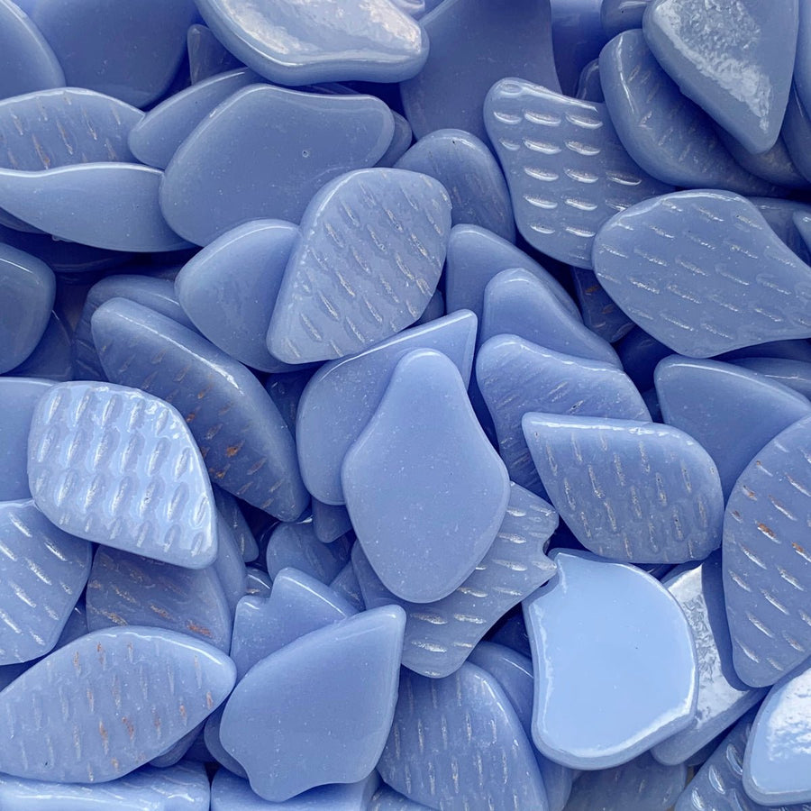 Verre Mosaique - glass mosaic -Glasmosaik-glasmozaïek-Bloemblaadjes Glas Lichtblauw - mosaicshop