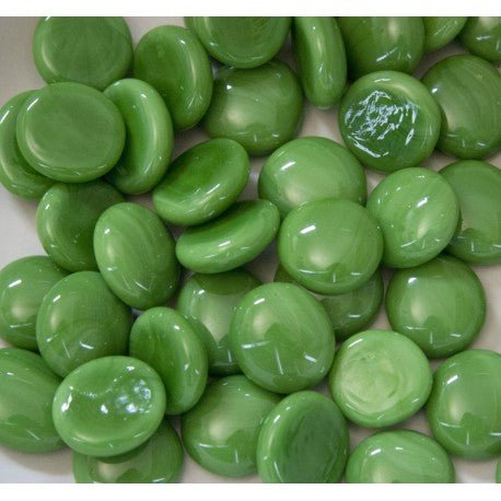 Verre Mosaique - glass mosaic -Glasmosaik-glasmozaïek-Glasdruppels 16-20mm Groen - mosaicshop