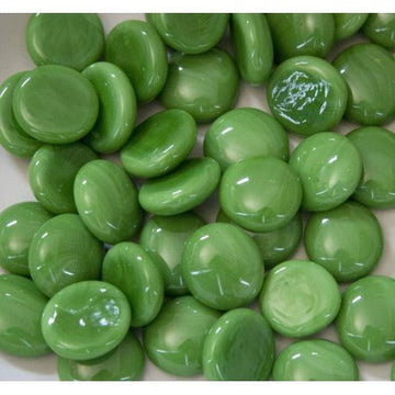 Verre Mosaique - glass mosaic -Glasmosaik-glasmozaïek-Glasdruppels 16-20mm Groen - mosaicshop
