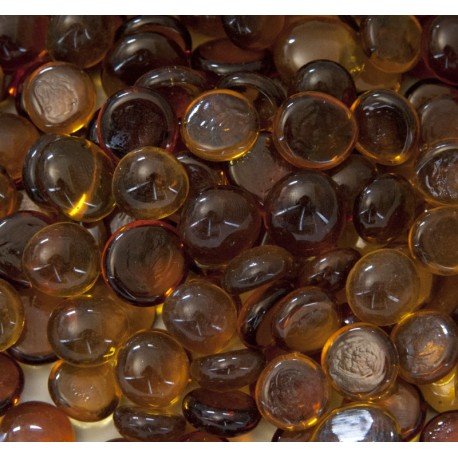 Verre Mosaique - glass mosaic -Glasmosaik-glasmozaïek-Glasdruppels 16-20mm Kristalamber - mosaicshop