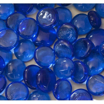 Verre Mosaique - glass mosaic -Glasmosaik-glasmozaïek-Glasdruppels 16-20mm Kristalblauw - mosaicshop