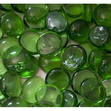 Verre Mosaique - glass mosaic -Glasmosaik-glasmozaïek-Glasdruppels 16-20mm Kristalgroen - mosaicshop