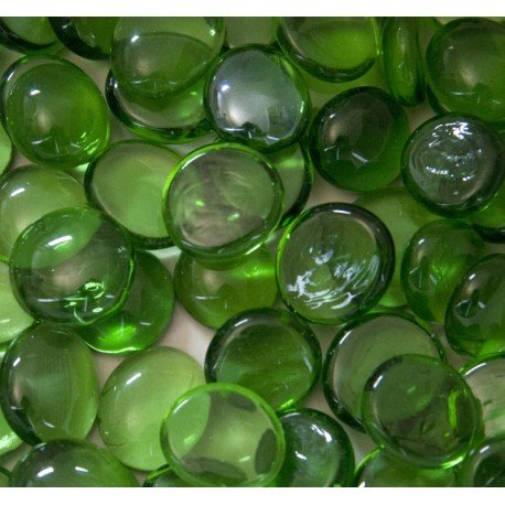 Verre Mosaique - glass mosaic -Glasmosaik-glasmozaïek-Glasdruppels 16-20mm Kristalgroen - mosaicshop