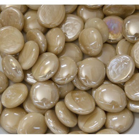 Billes de Verre 16-20mm  Crème Irisée