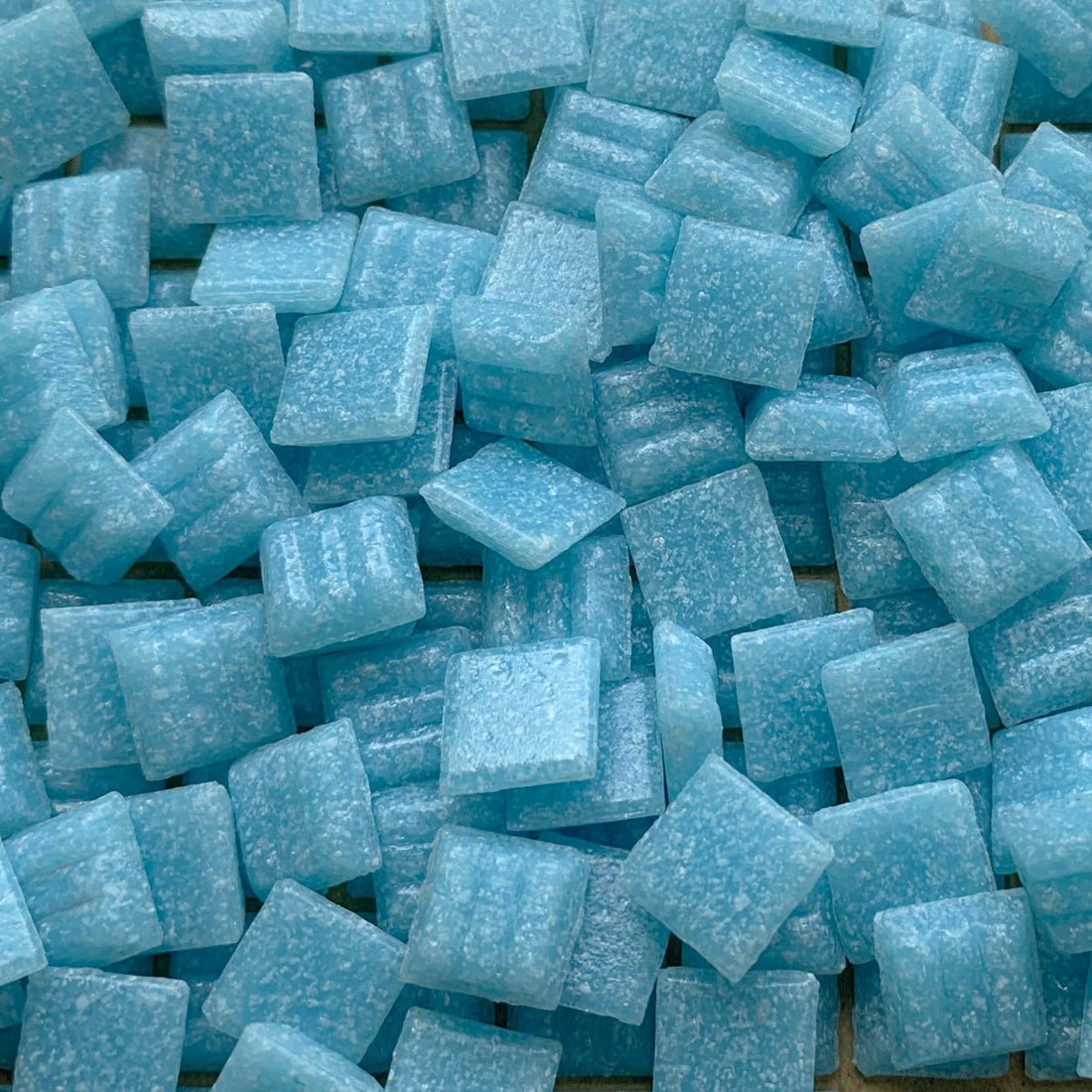 Verre Mosaique - glass mosaic -Glasmosaik-glasmozaïek-Glasmozaiek 10mm Cyaan - mosaicshop