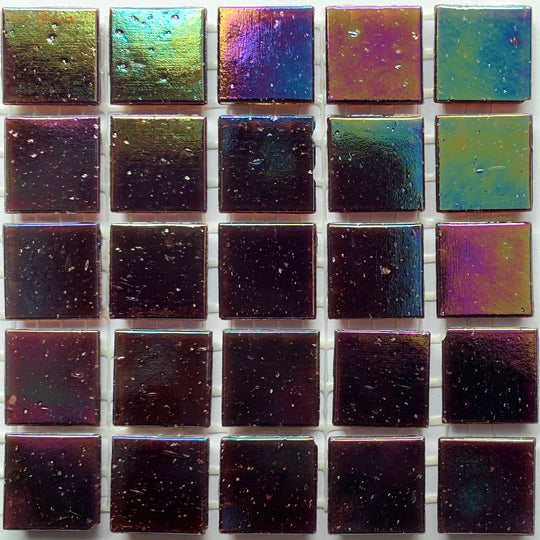 Iridescent Glass Mosaic 20mm  Aubergine