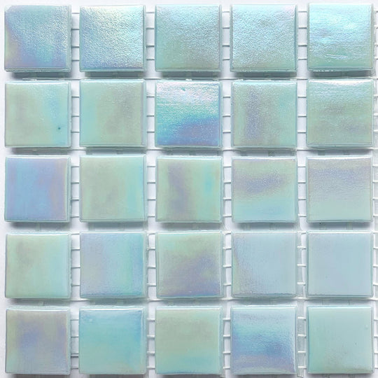 Iridescent Glass Mosaic 20mm  Blue Moonstone