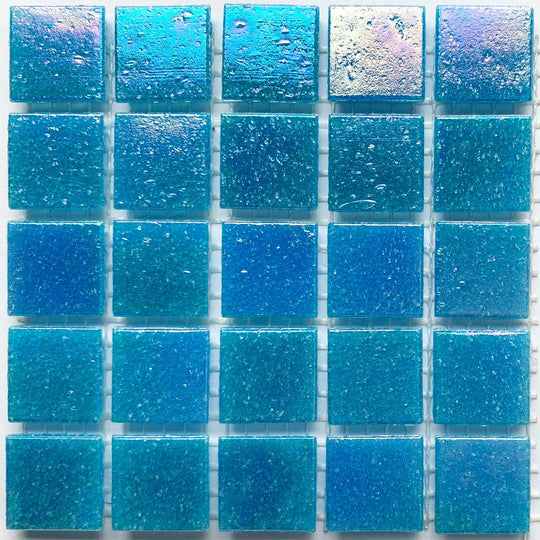 Iridescent Glass Mosaic 20mm  Royal Blue