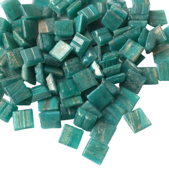 Mosaico di vetro con venature dorate 10 mm avventurina