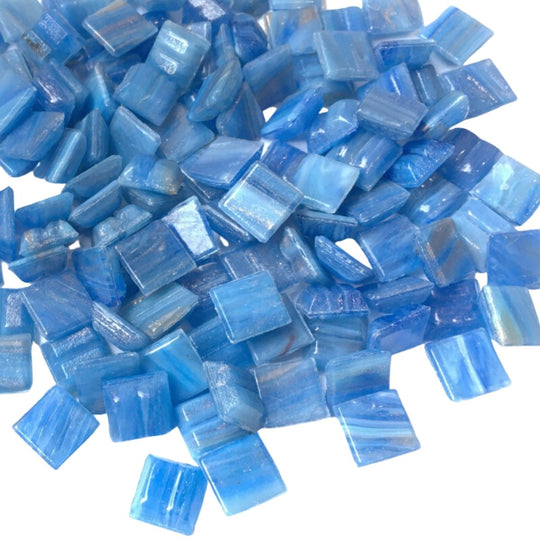 Mosaico di vetro con venature dorate 10mm Nastro Blu