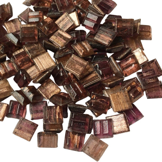 Mosaico di vetro con venature dorate 10mm  velluto