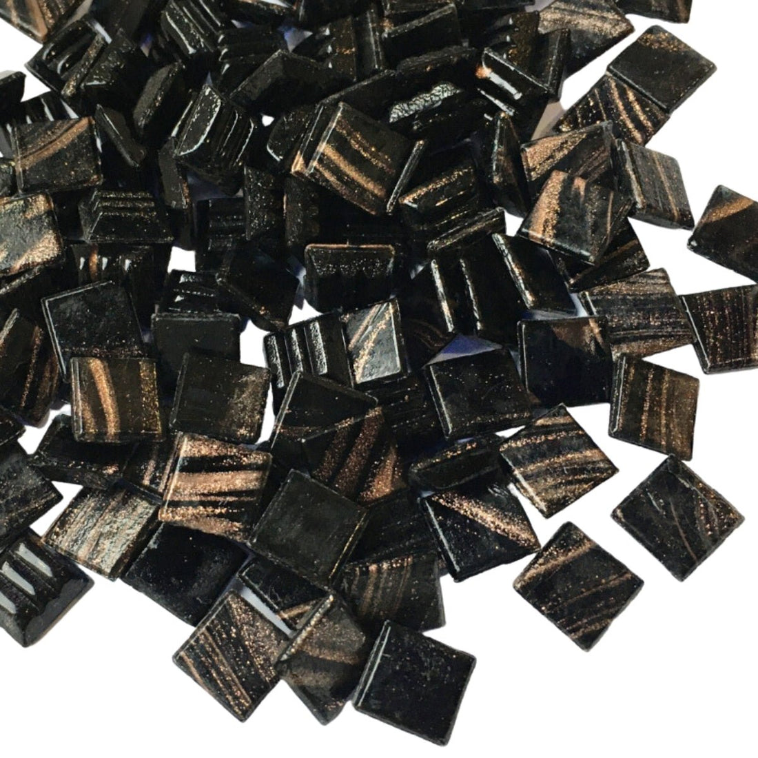 Verre Mosaique - glass mosaic -Glasmosaik-glasmozaïek-Glasmozaiek met Goud Dooradert 10mm Hermatiet - mosaicshop