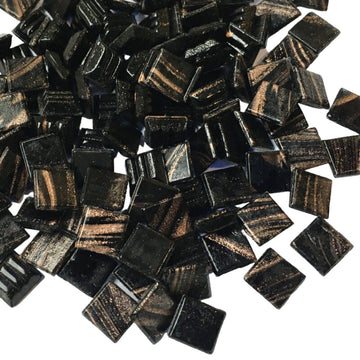 Verre Mosaique - glass mosaic -Glasmosaik-glasmozaïek-Glasmozaiek met Goud Dooradert 10mm Hermatiet - mosaicshop