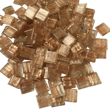 Verre Mosaique - glass mosaic -Glasmosaik-glasmozaïek-Glasmozaiek met Goud Dooradert 10mm Licht Koper - mosaicshop