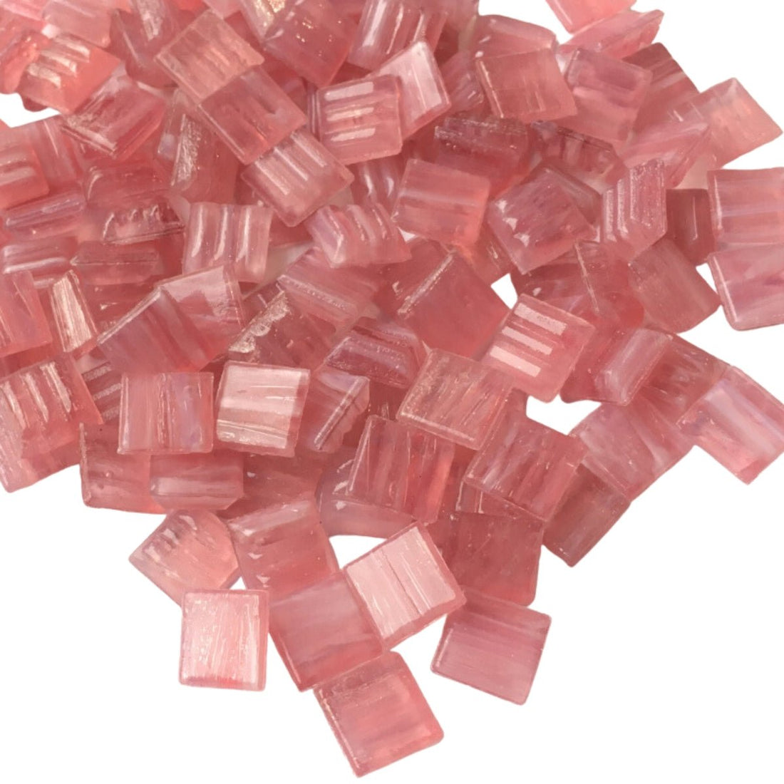 Verre Mosaique - glass mosaic -Glasmosaik-glasmozaïek-Glasmozaiek met Goud Dooradert 10mm Roze - mosaicshop