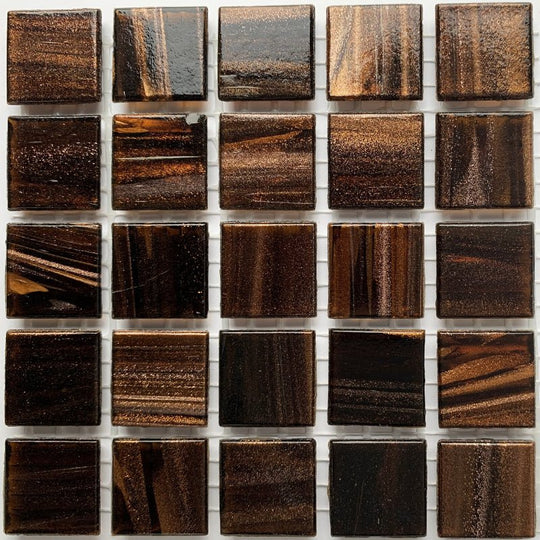 Gold Glass Mosaic 20mm  Deep Topaz