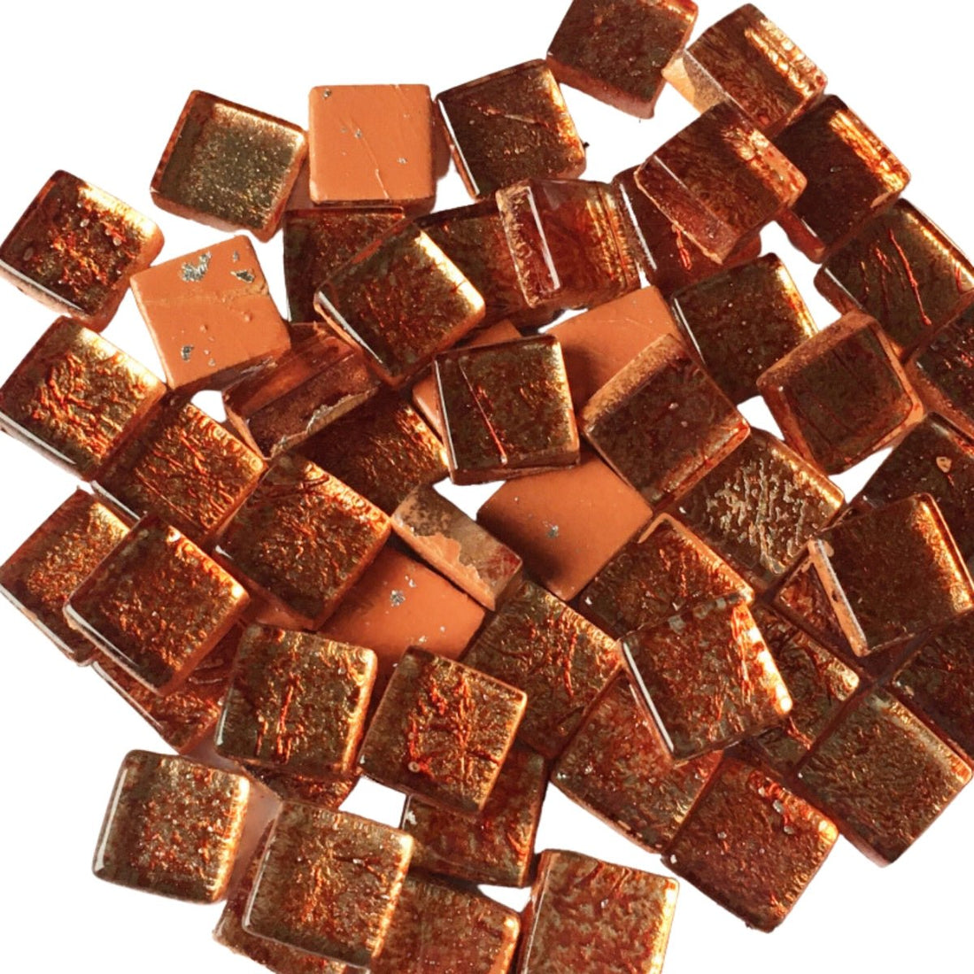 Verre Mosaique - glass mosaic -Glasmosaik-glasmozaïek-Glasmozaiek Spiegel 10mm Amber - mosaicshop