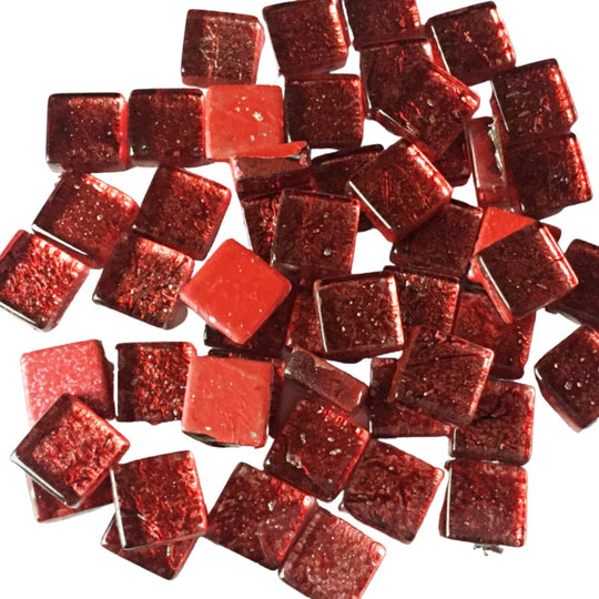 Glasmosaik Spiegel 10mm  Himbeere