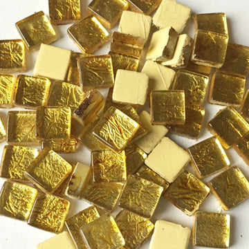 Verre Mosaique - glass mosaic -Glasmosaik-glasmozaïek-Glasmozaiek Spiegel 10mm Goud - mosaicshop