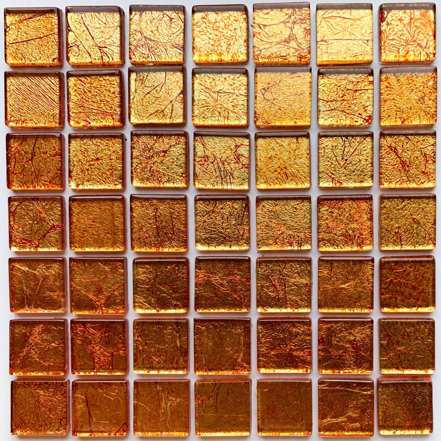 Verre Mosaique - glass mosaic -Glasmosaik-glasmozaïek-Glasmozaiek Spiegel 20mm Koper - mosaicshop