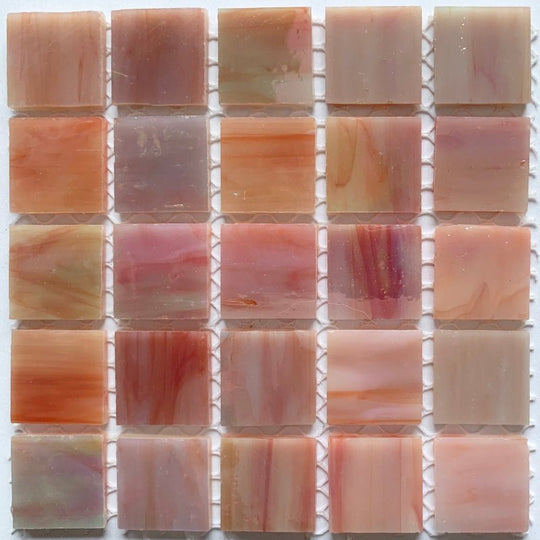 Pâtes de Verre Tiffany 20mm  Corail