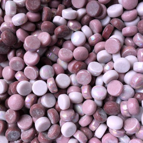 Verre Mosaique - glass mosaic -Glasmosaik-glasmozaïek-Glasnopjes 12mm Rozemix - mosaicshop