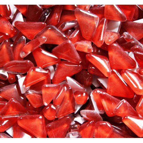 Verre Mosaique - glass mosaic -Glasmosaik-glasmozaïek-Glaspuzzels Roodmix - mosaicshop