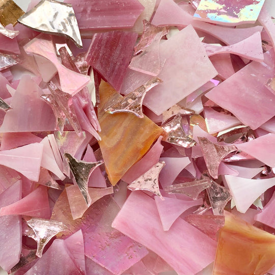 Frammenti di vetro Rosa