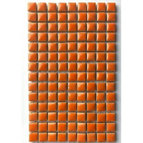 Verre Mosaique - glass mosaic -Glasmosaik-glasmozaïek-Keramiek 10mm Oranje - mosaicshop