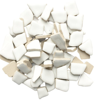 Verre Mosaique - glass mosaic -Glasmosaik-glasmozaïek-Keramische Puzzels Wit - mosaicshop