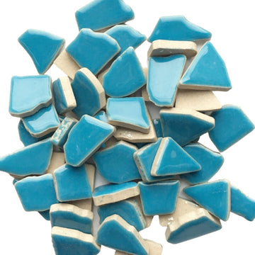 Verre Mosaique - glass mosaic -Glasmosaik-glasmozaïek-Keramische Puzzels Zeeblauw - mosaicshop