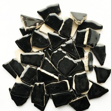 Verre Mosaique - glass mosaic -Glasmosaik-glasmozaïek-Keramische Puzzels Zwart - mosaicshop
