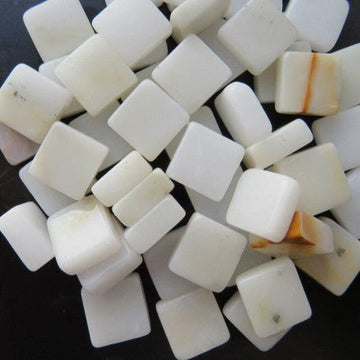 Verre Mosaique - glass mosaic -Glasmosaik-glasmozaïek-Marmer 10mm Bianco Carrara - mosaicshop