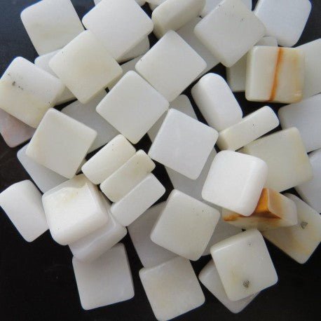Verre Mosaique - glass mosaic -Glasmosaik-glasmozaïek-Marmer 10mm Bianco Carrara - mosaicshop
