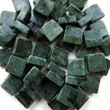 Verre Mosaique - glass mosaic -Glasmosaik-glasmozaïek-Marmer 10mm Verde Jade - mosaicshop