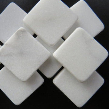 Verre Mosaique - glass mosaic -Glasmosaik-glasmozaïek-Marmer 20mm Bianco Carrara - mosaicshop