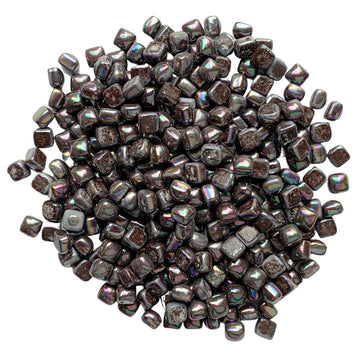 Verre Mosaique - glass mosaic -Glasmosaik-glasmozaïek-Micro Glasmozaiek 4,8mm Parelmoer Donkere Chocolade - mosaicshop
