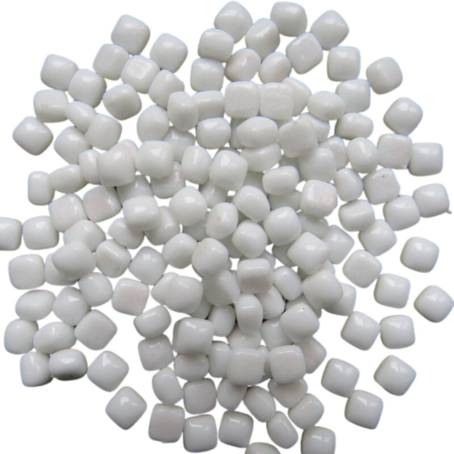 Verre Mosaique - glass mosaic -Glasmosaik-glasmozaïek-Micro Glasmozaiek 4,8mm Wit - mosaicshop